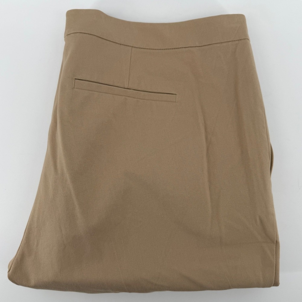 Lauren Ralph Lauren Pants Women 18 Tan Khaki Slim Ankle Trouser Stretch Workwear